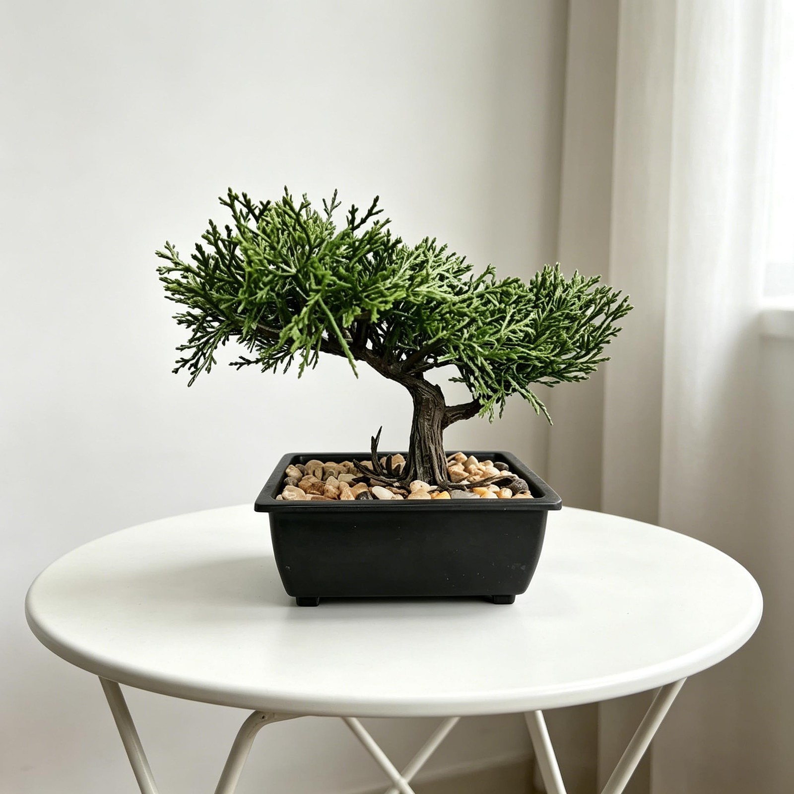 Artificial Bonsai Tree Juniper Faux Plants Indoor Small Fake Plants Decor wit…