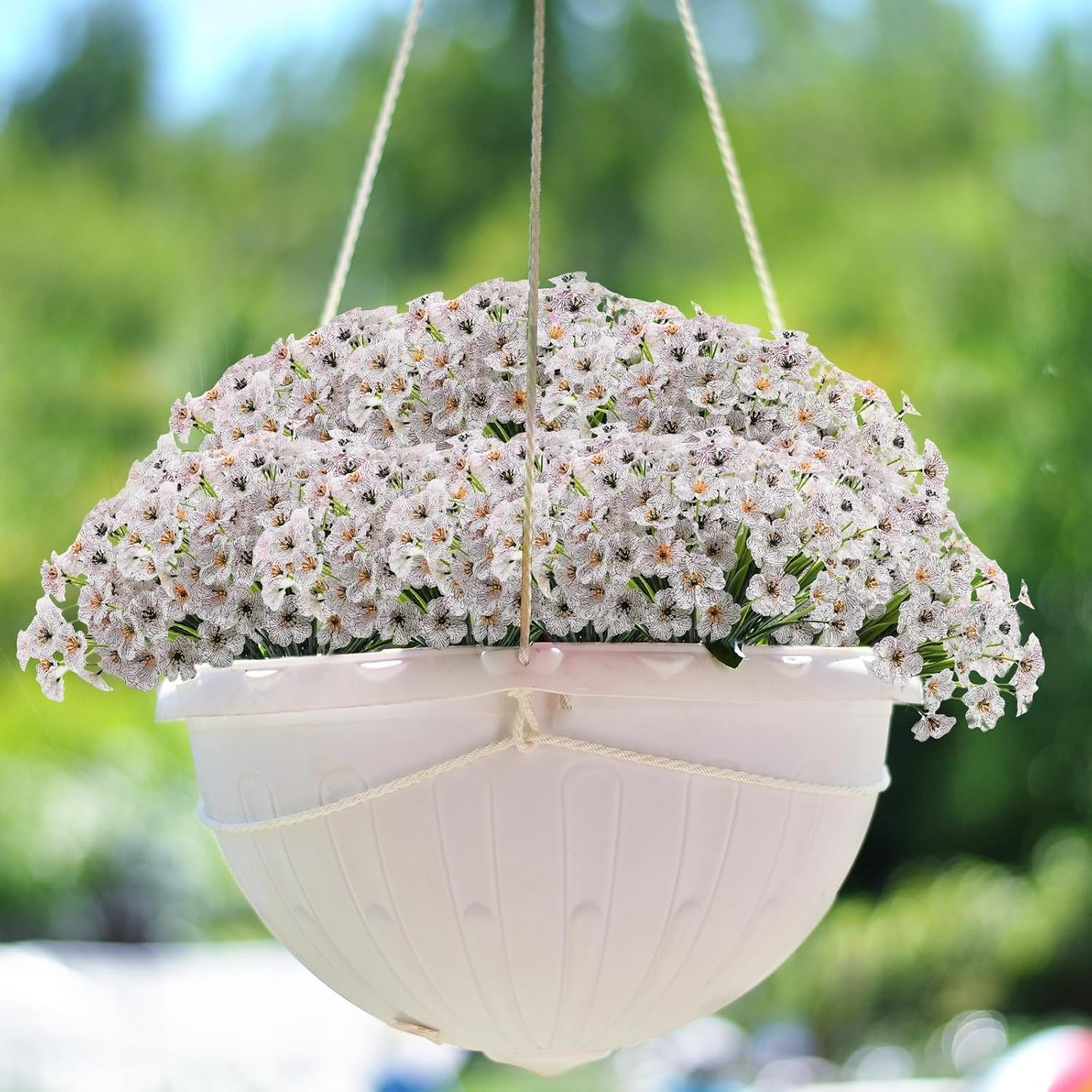 20 Bundles Artificial Flowers for Outdoors, UV Resistant Fake Flowers with Pl…