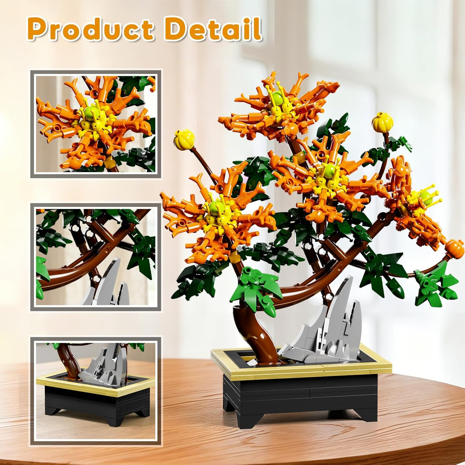Botanical Flower Building Kit 901PCS for Adults Kids 8+ DIY Potted Bonsai Buildi