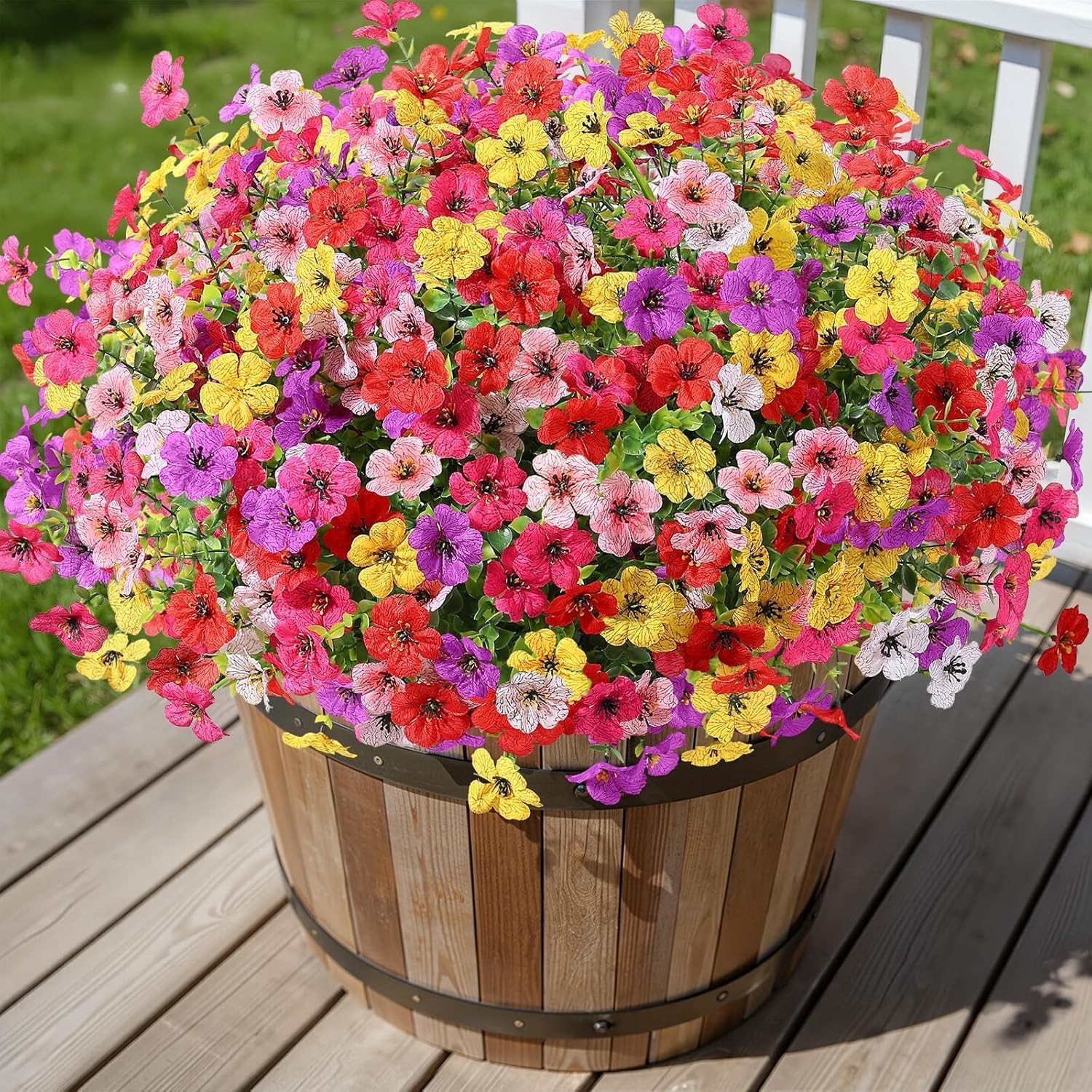 UV Resistant Silk Daisy Flora – 24 Bundles, Mix 6 Colors