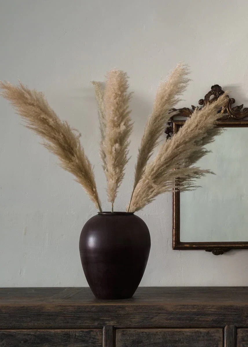 15 Stems Natural WhiteDried Pampas Grass Fluffy Reed Grass for Home & Wedding De