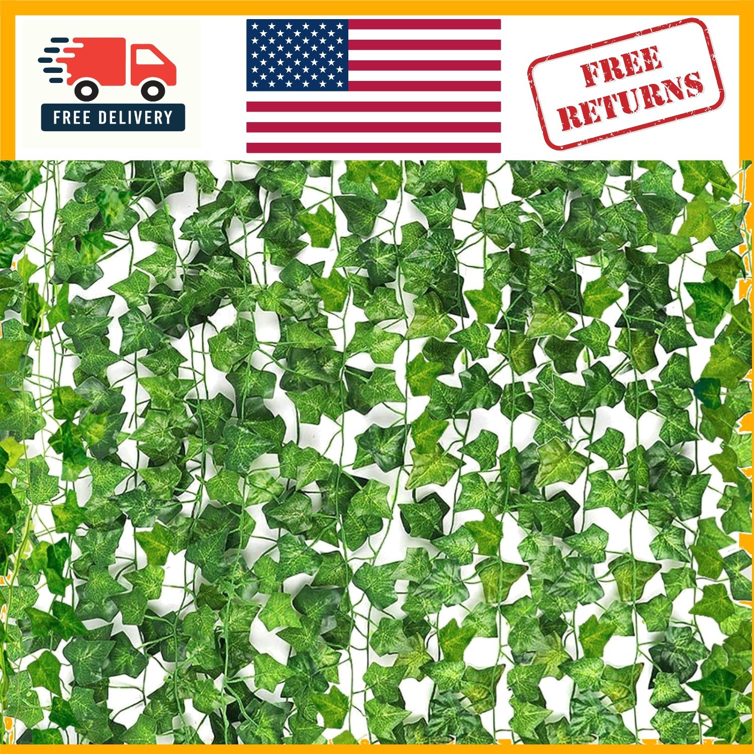 Decorative Fake Ivy Vines, 24pcs, 158ft for Quick Wedding & Room Transformations