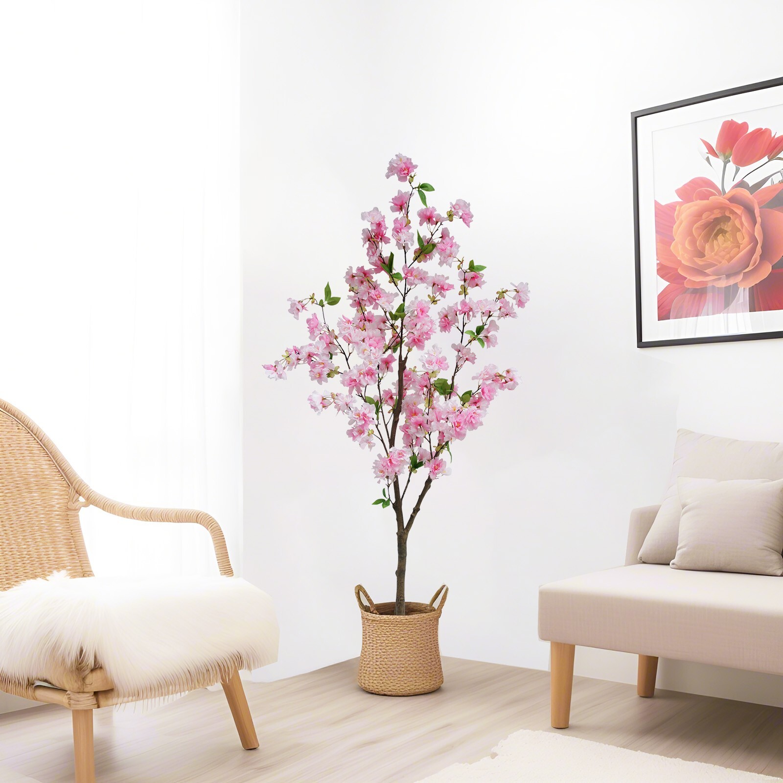 FAUX 5ft Faux cherry blossom tree – Artificial cherry blossom tree-pink tree hom