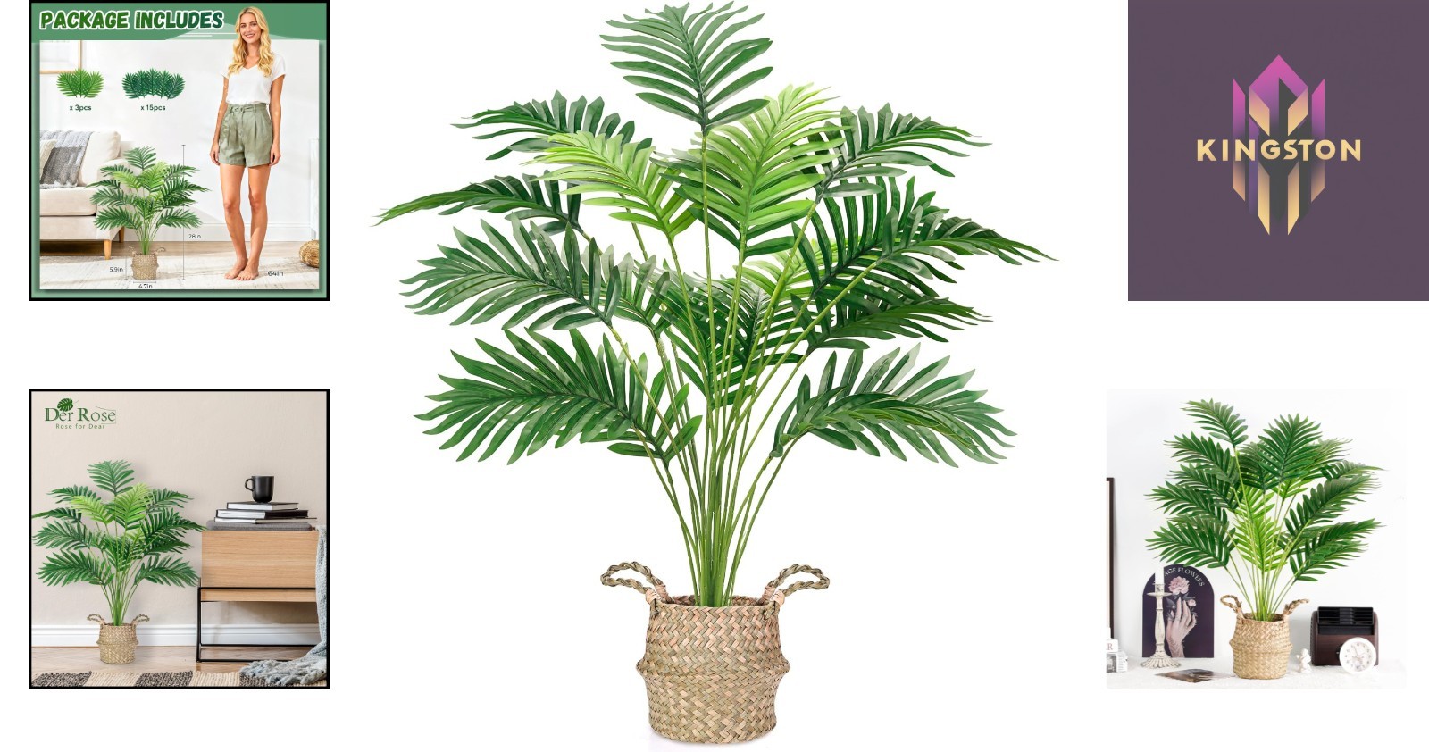 Maintenance-Free 28-Inch Artificial Palm Tree for Effortless Home Elegance