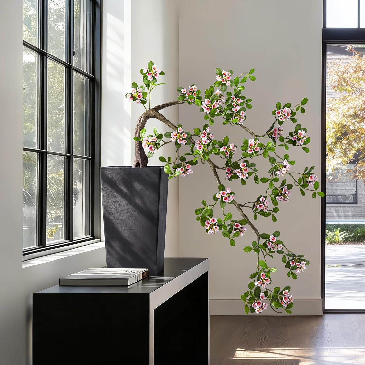 Lifelike 2.6FT Pink Artificial Bonsai Tree for Home & Patio Decor