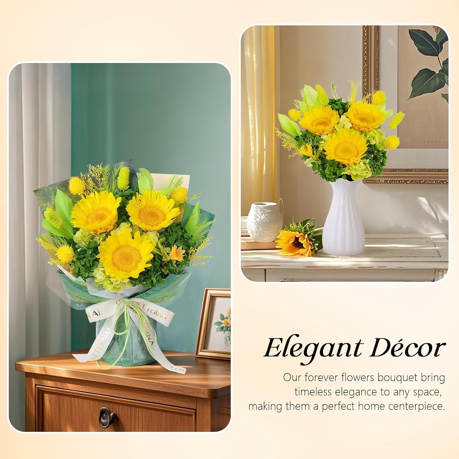 Preserved Sunflower Bouquet – Forever Flowers for Delivery, Long-Lasting Flower