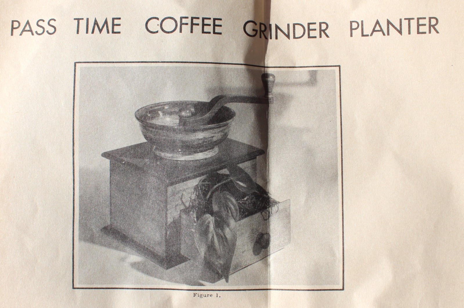 Vintage Coffee Grinder Planter Box Pass Time Products-New