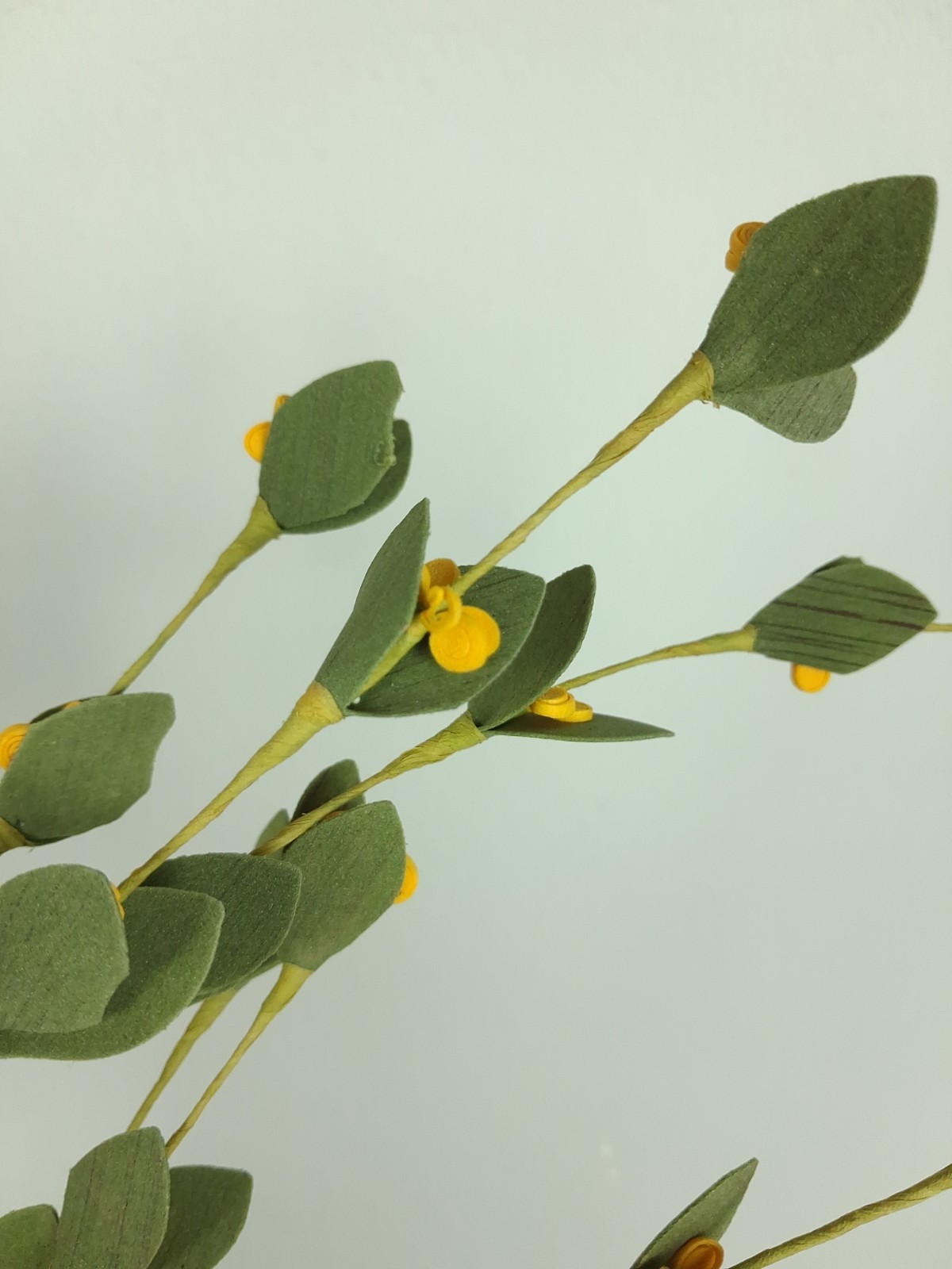 Artificial Mustard Yellow Floral Stem Lot 9 Stems Faux Flowers 12-32″
