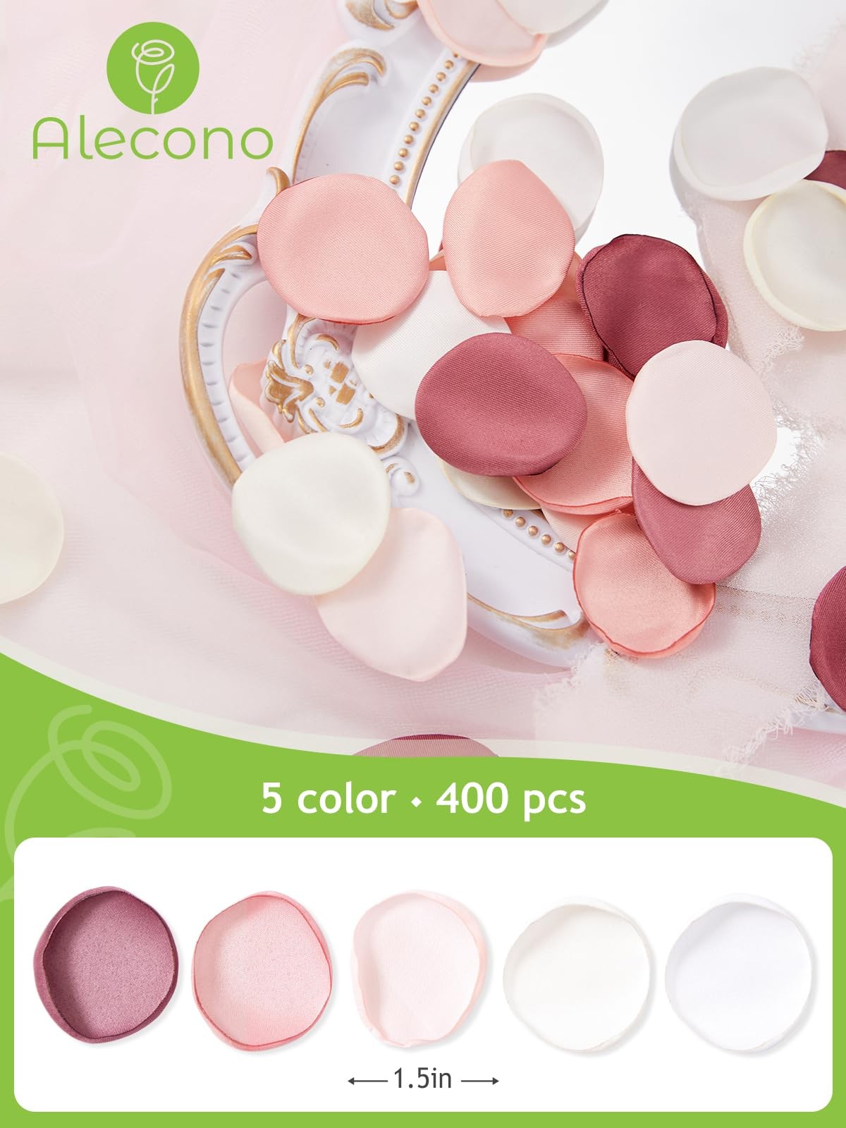 𝟰𝟬𝟬𝙋𝙘𝙨 Silk Rose Petals, Fake Pink Rose Petals for Wedding Proposal Flo…