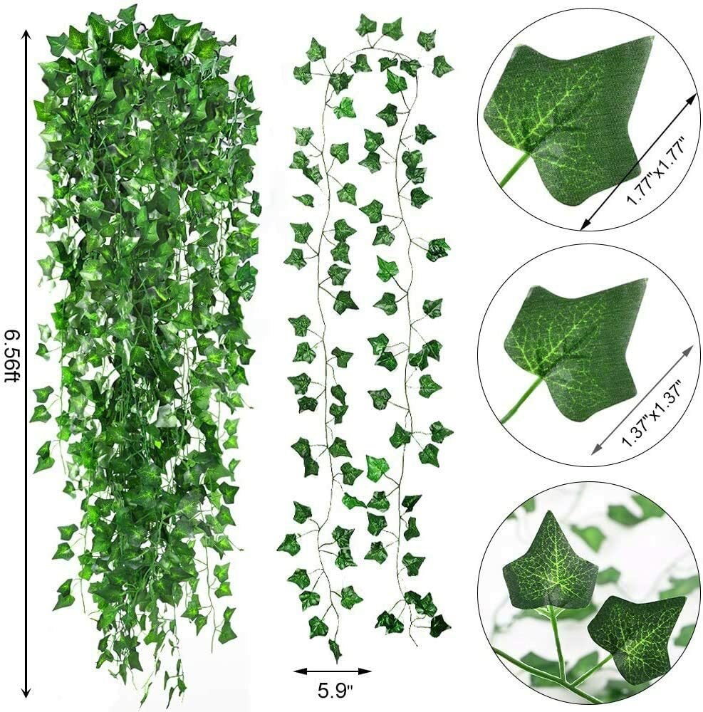 6 PACK Artificial Hanging Garland Ivy Leaves 6.5 Ft Plants Vines Home Decor USA