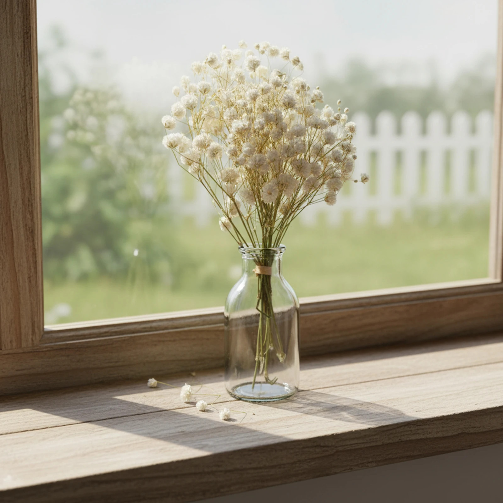 Preserved Mini Flower Bouquet with Baby’S Breath and Lover’S Grass for Home Wedd