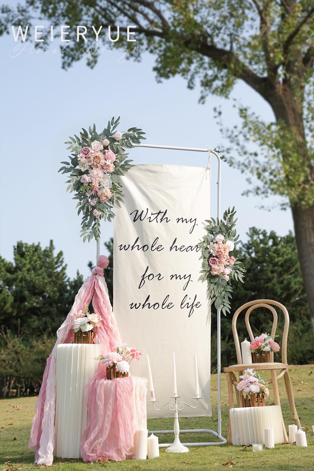 Artificial Wedding Arch Flowers Kit(Pack of 2) for Wedding Arch, Bridal Showe…