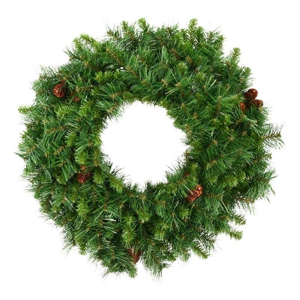 Vickerman 96″ Green Cheyenne Pine Wreath 1900T 45 Cones