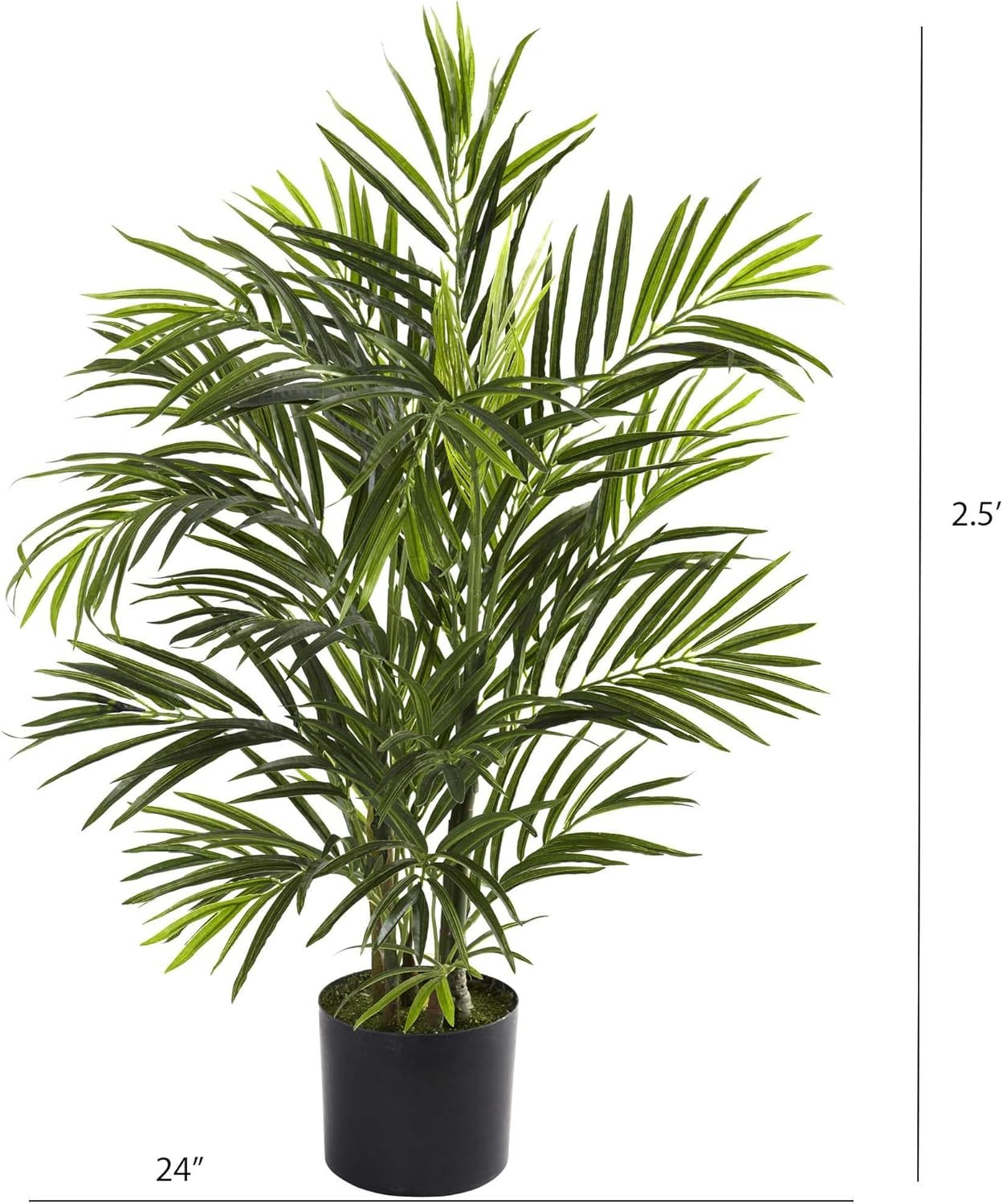2.5Ft Artificial Areca Palm Tree, UV Resistant (Indoor/Outdoor)