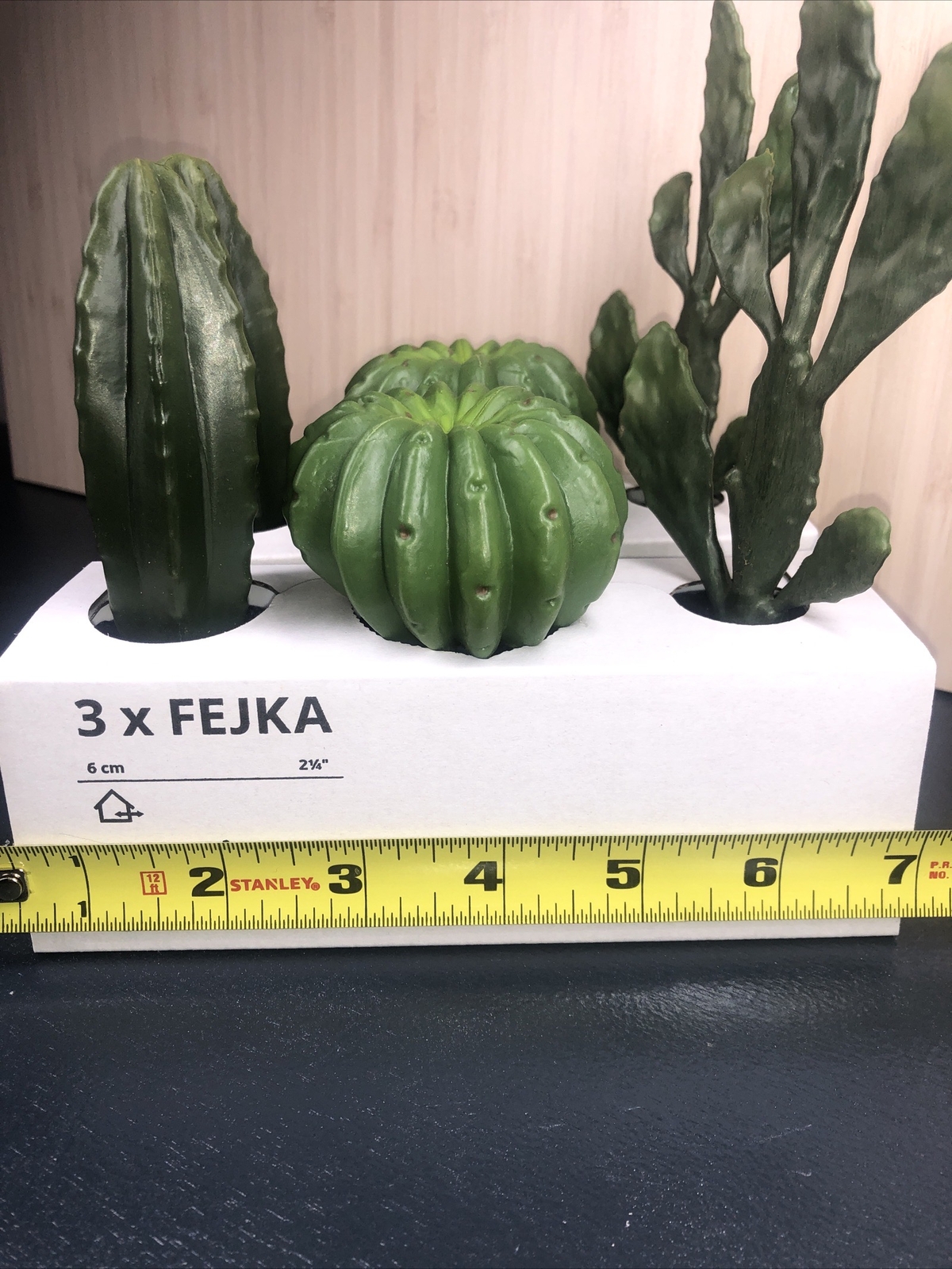 2 Sets Ikea Fejka Miniature Artificial Cactus Plants x 3 Cacti Per Set