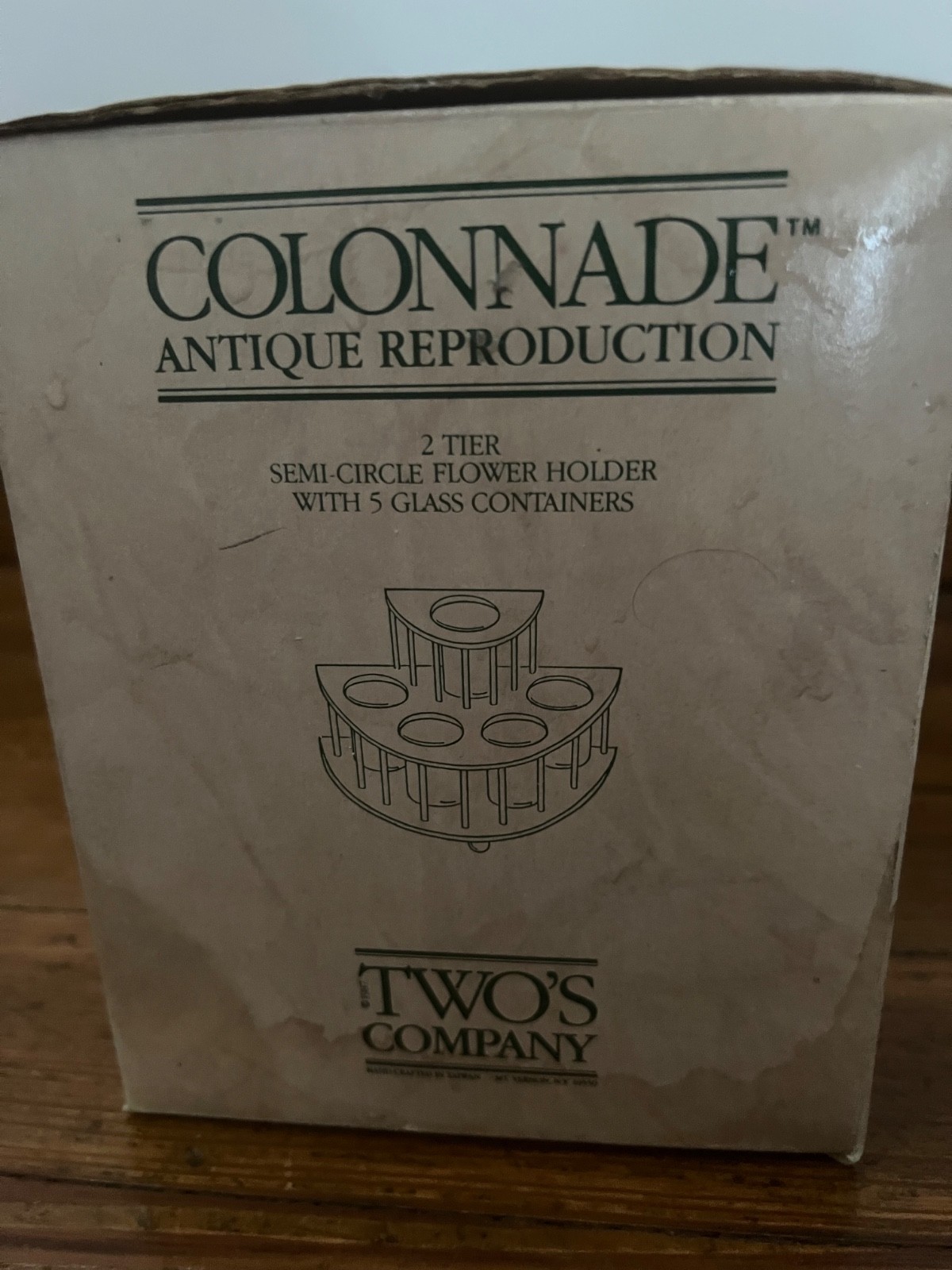 Two’s Company Colonnade Antique Reproduction Floral Arranger /Glass Containers
