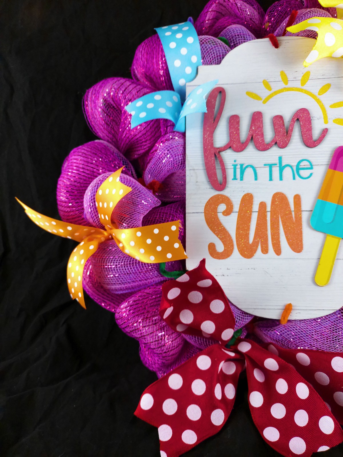 Pretty Pink Bubble Cruffle Ice Cream Summer Wreath