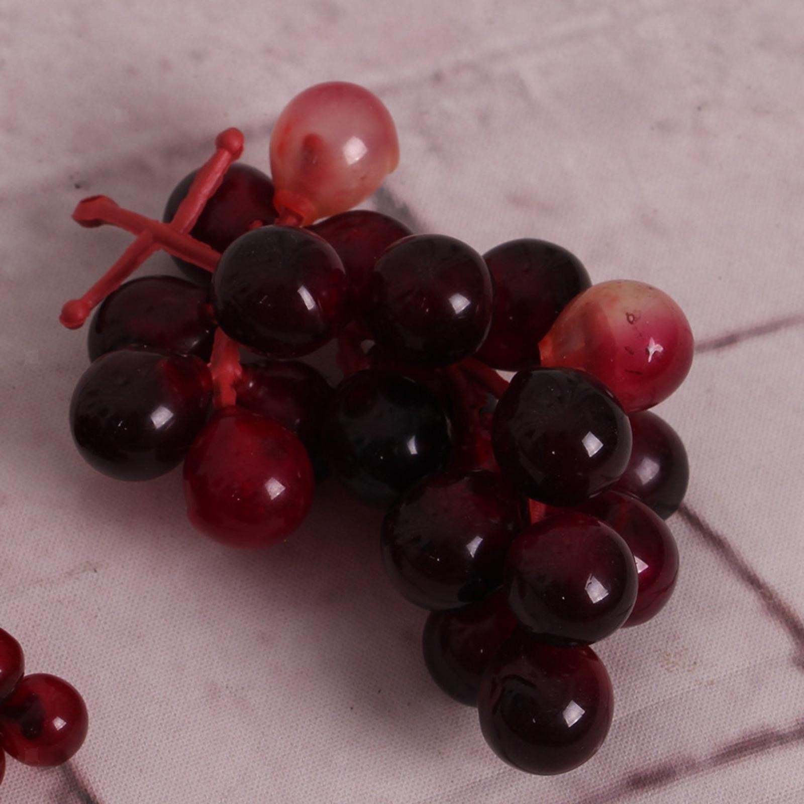 Artificial Plants Wired Silk Grape Vine Fake Fruit Rattan with Plastic Grape
