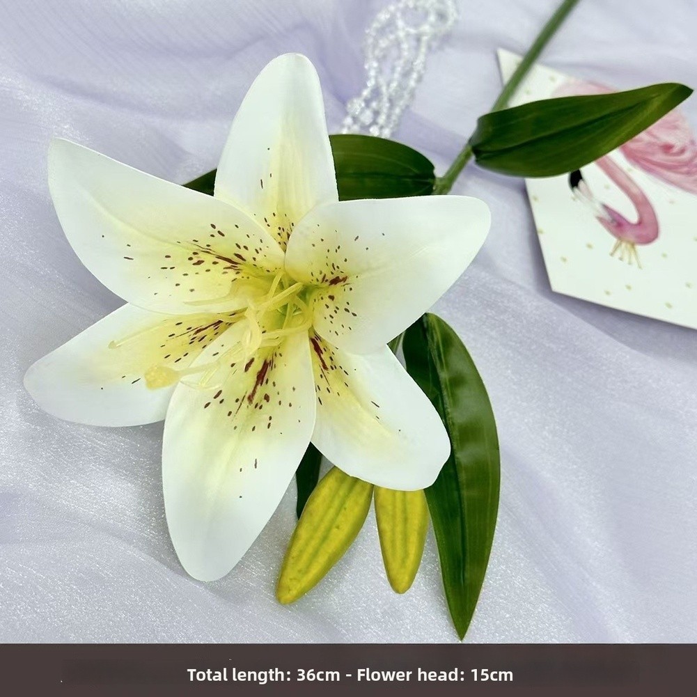 Silk for lily Single Stem 36cm for DIY Garland Entryway Decoration Event Styling