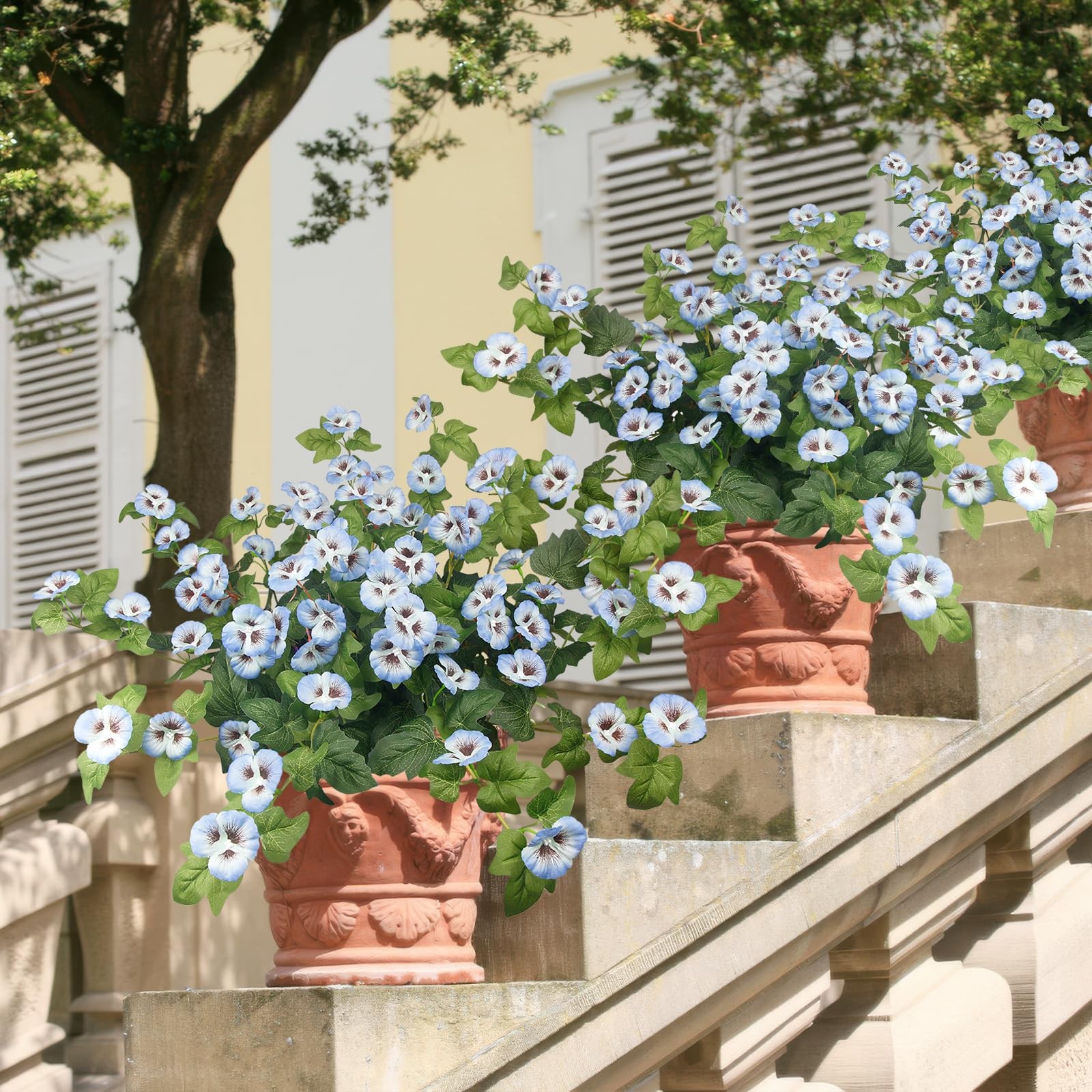 2 Pcs Artificial Fake Flowers for Outdoors Plants Spring Decoration UV Resist…