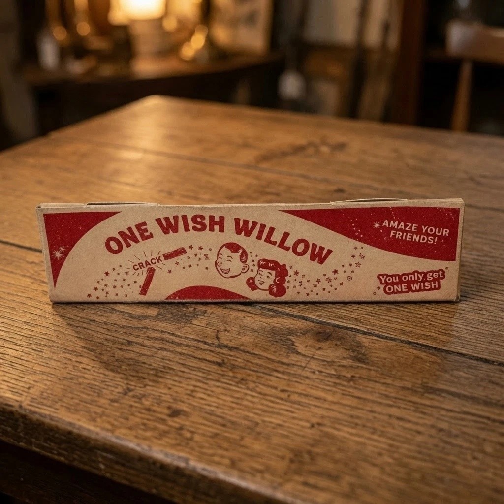 One Wish Willow Snap Stick Replica With Triangle Gift Box,Breakable Wish-Making