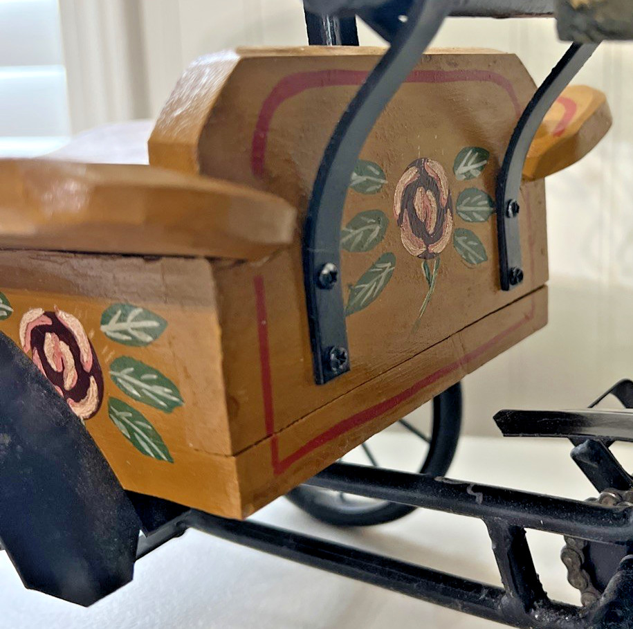 FLOWERS PLANTS CART WITH BICYCLE HOME DECOR DISPLAY VINTAGE STYLE
