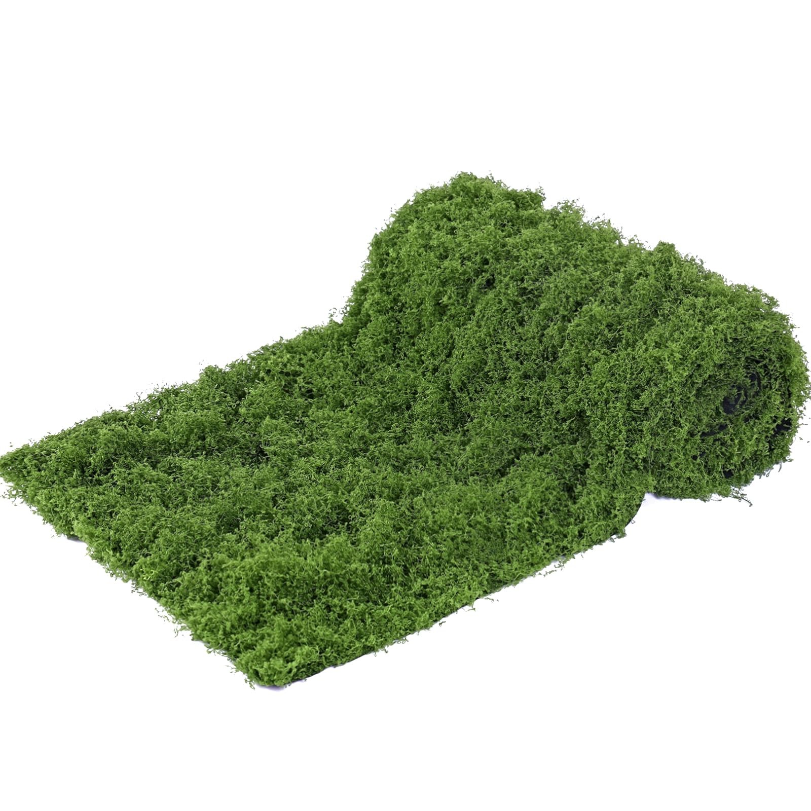 Artificial Moss Mat, 12″ x 71″ Dark Green Fake Moss Sheet for Crafts Table Ru…