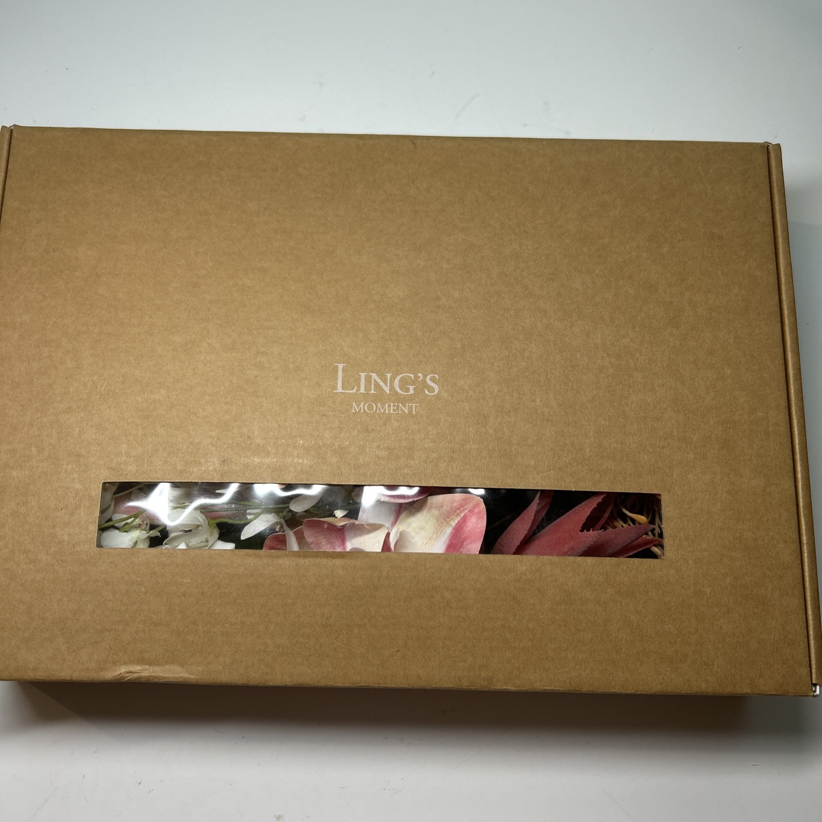 Ling’s Moment Fake Flowers Box, Faux Artificial Greenery Stems Foam Roses