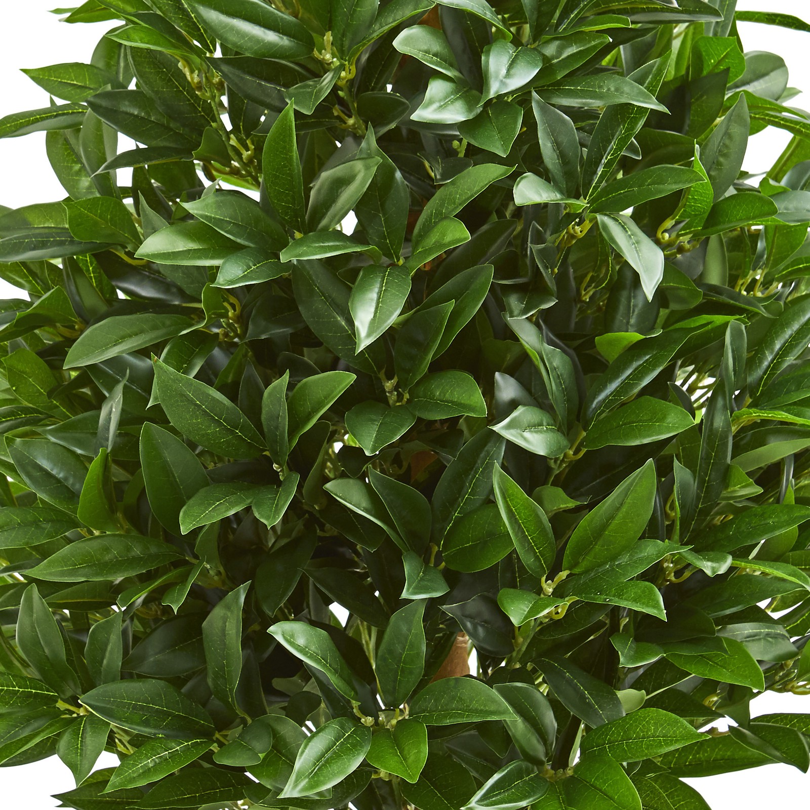 Indoor/Outdoor 36″ Bay Leaf Artificial Topiary Tree UV Resistant in Green/Black