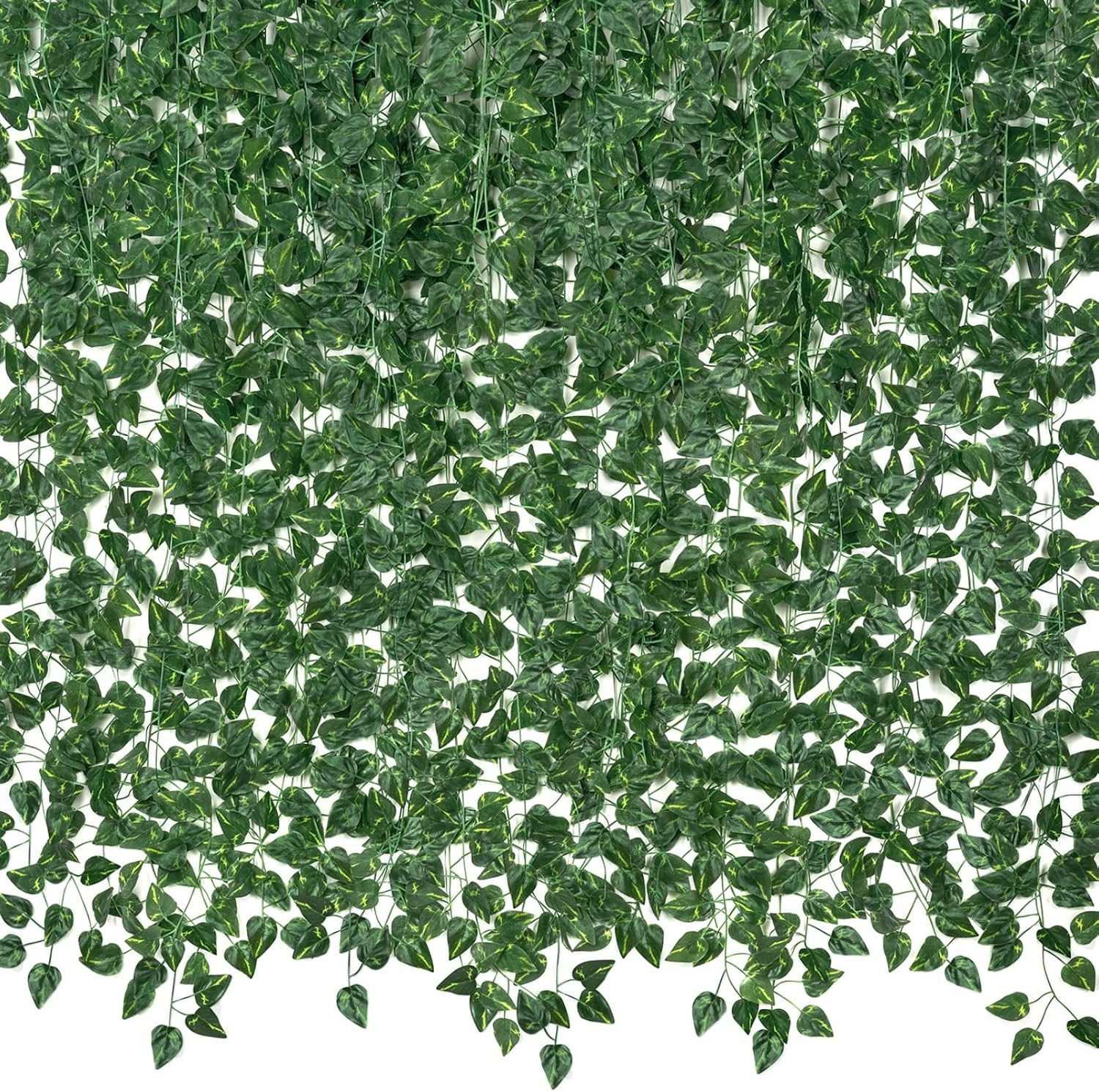 96 Pack 672Ft Artificial Ivy Garland, Fake Vines UV Resistant Greenery Leaves Fa