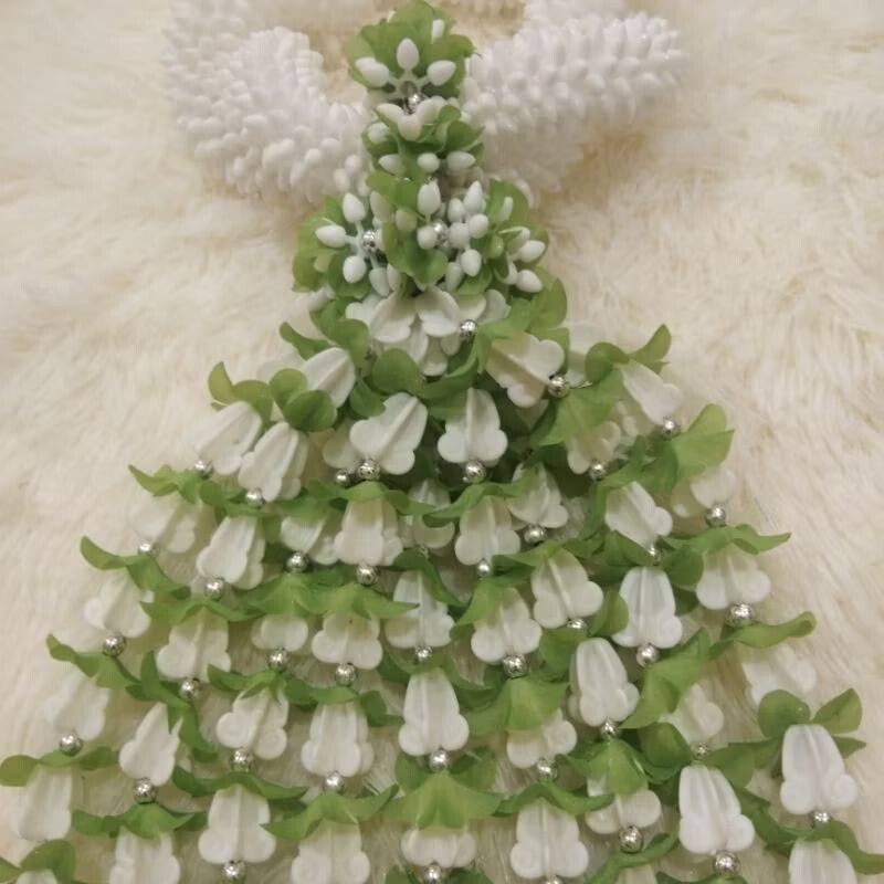 16*36 Cm. Spiral Garland Round Hand Artificial Gardenia Plastic Alternate Petals