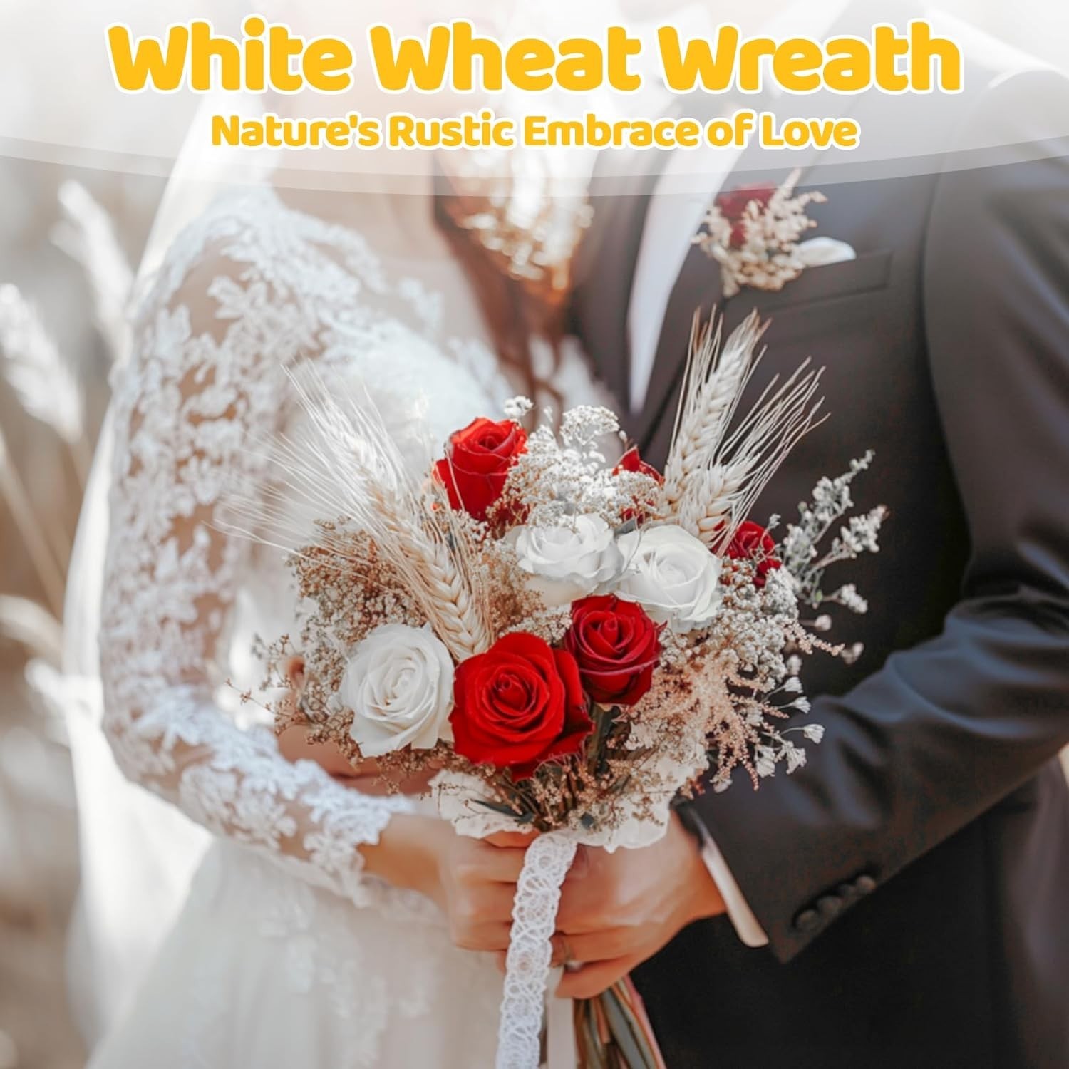 Versatile 50-Pack of 13.3 Inch White Dried Wheat – Ideal for Seasonal Decor