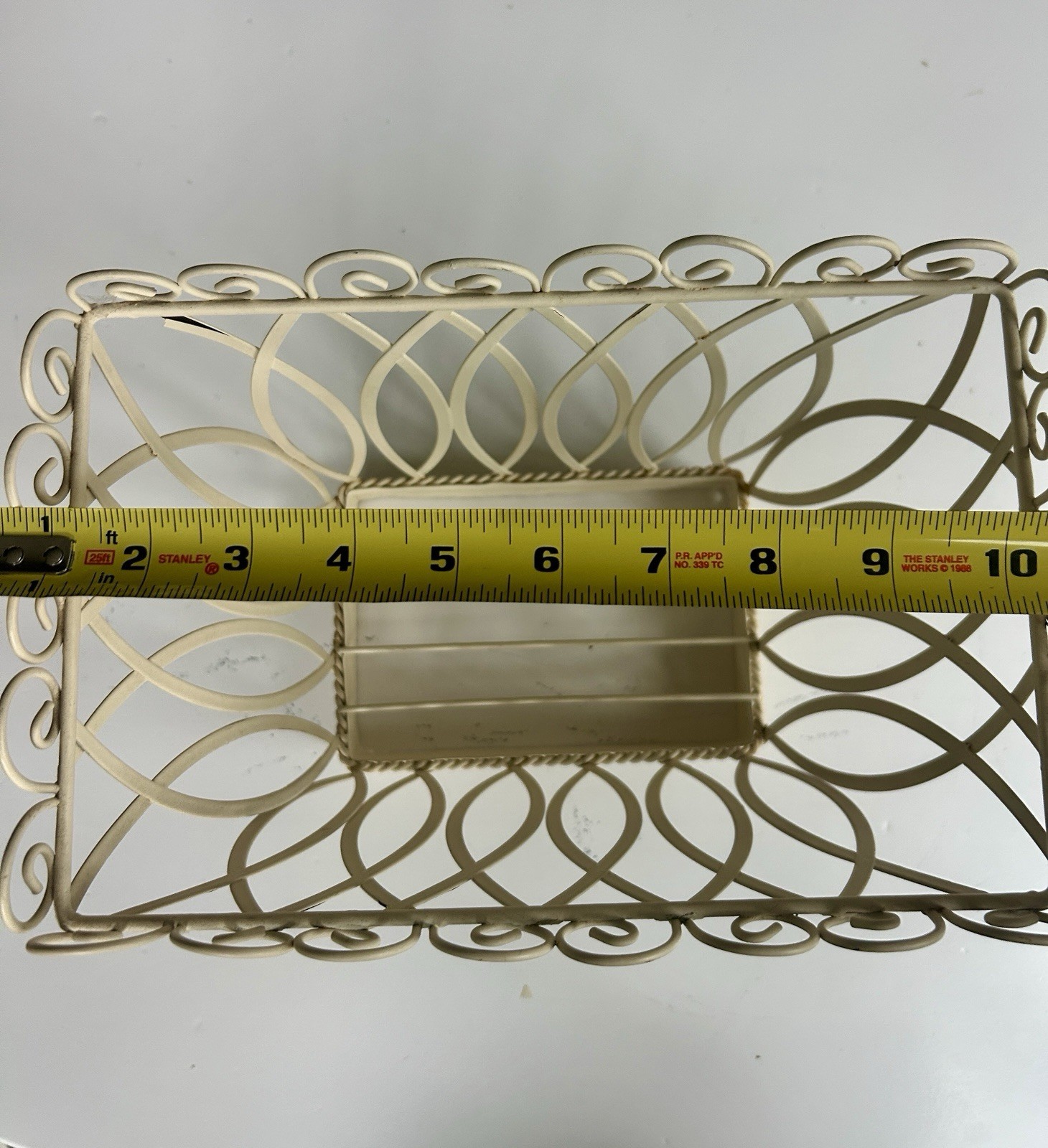 Vtg Metal Wire Basket Shabby Chic French Country Cachepot Plant Pot Holder