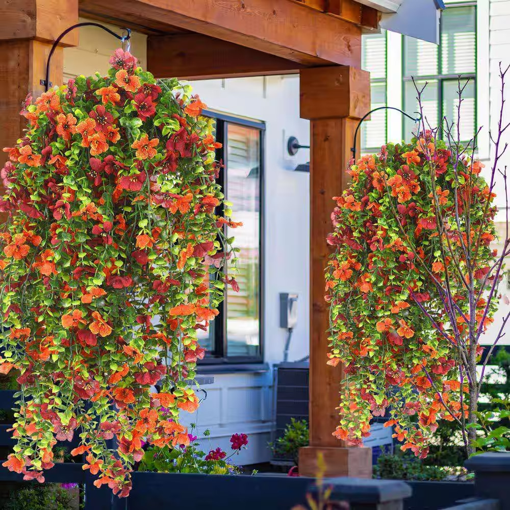 12 Bundles 30In. H Multi-Colored Outdoor Faux Plants Faux Plastic Artificial Flo