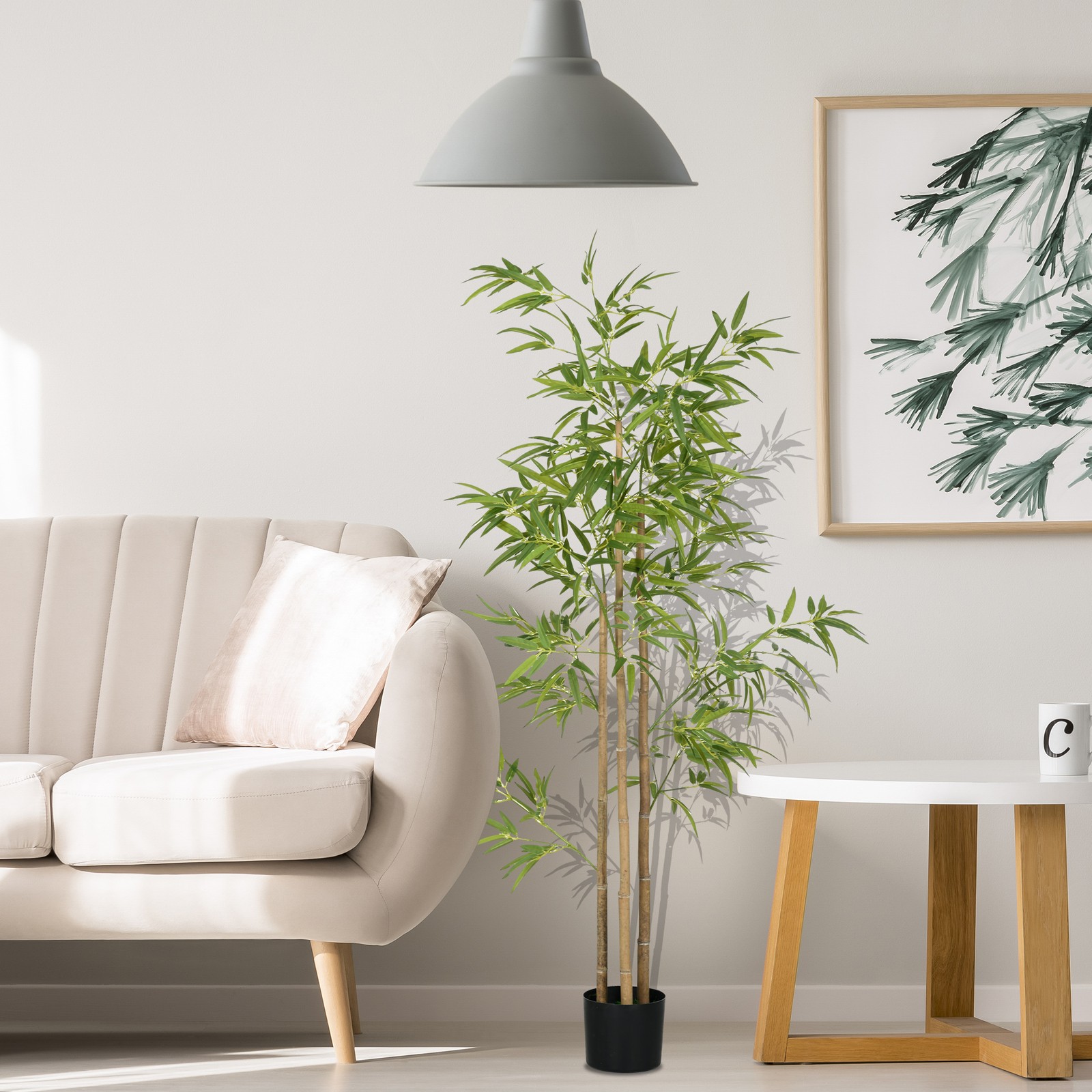 6′ Artificial Bamboo Tree Potted Indoor Outdoor Fake Plant Home