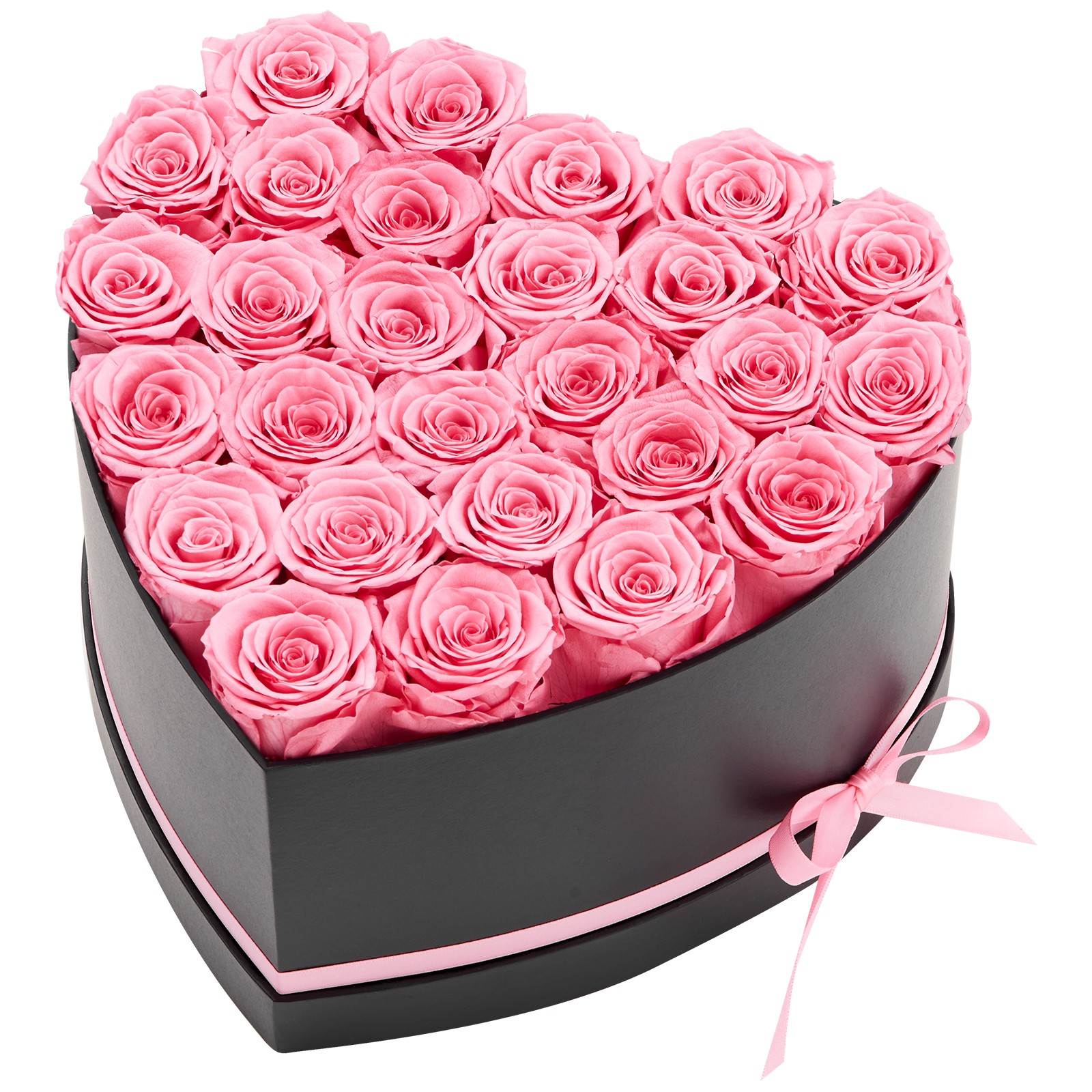Uimoso 27 Preserved Roses in Heart-Shaped Box – Eternal Pink Flower Bouquet