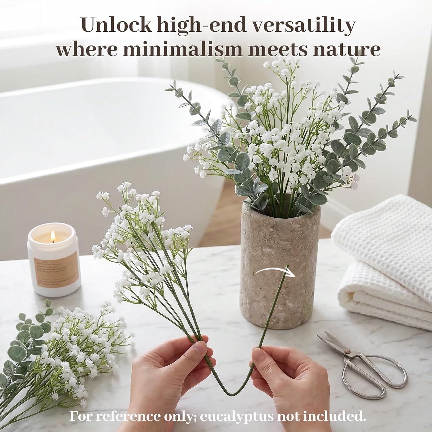 Babys Breath Artificial Flowers, 11PCS 21″ Vase Filler | Gypsophila Bouquet for