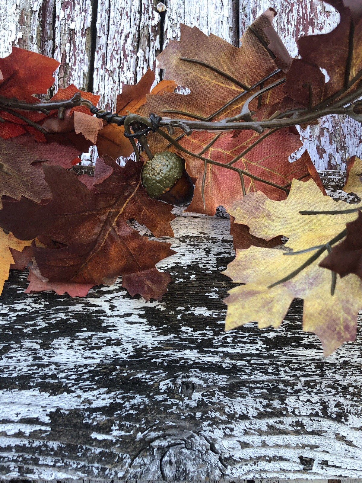 Brilliant Oak Fall Leaf Garland 18 FT Autumn Artificial Fall Leaves Wedding