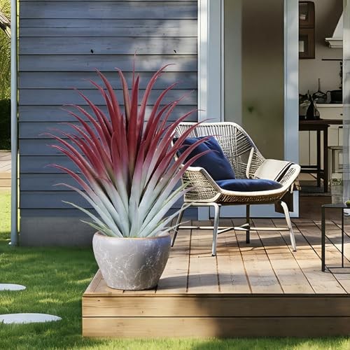26 Inch Red Fake Spiked Agave Plant Artificial Aloe 2ft