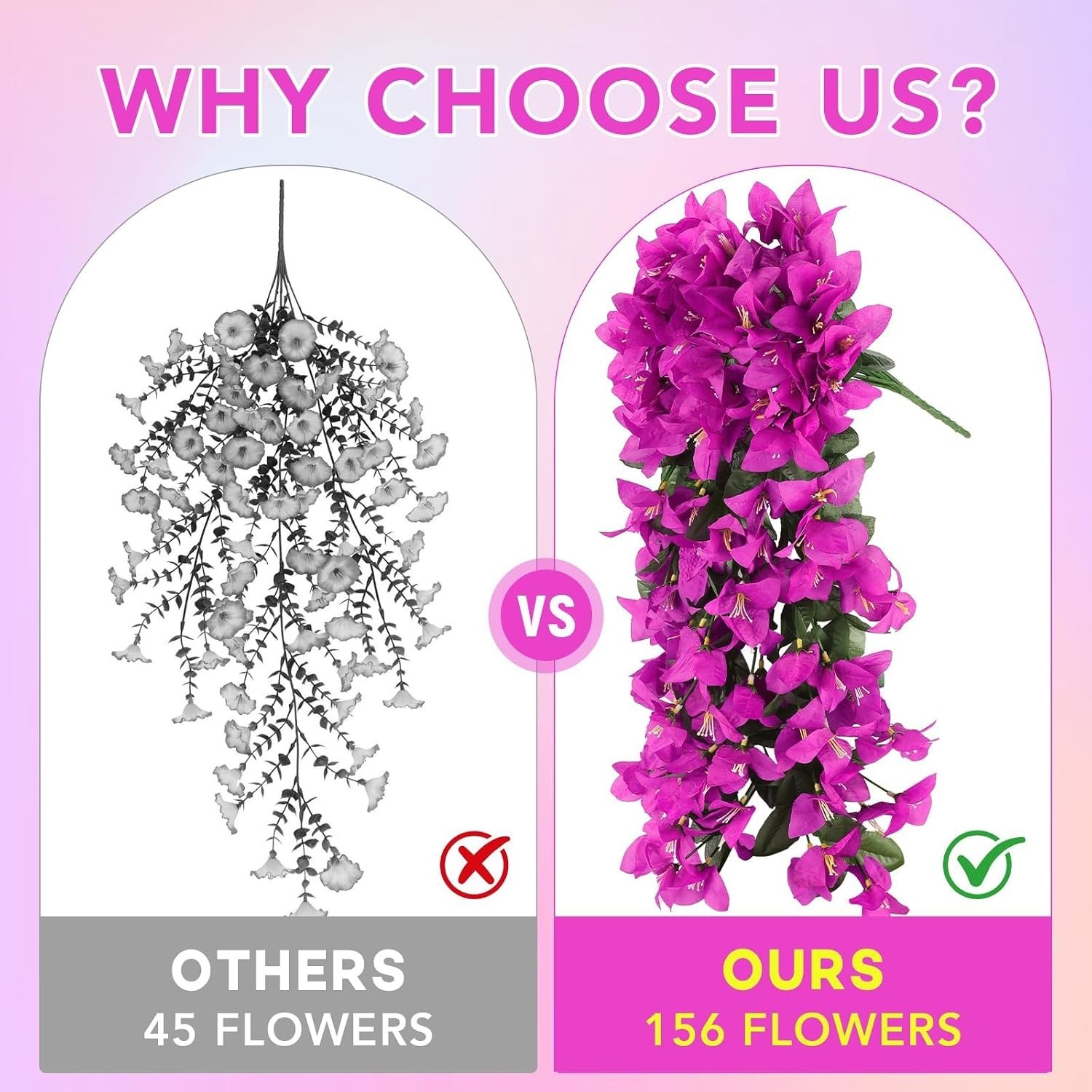 Versatile Artificial Fuchsia Bougainvillea Bundle