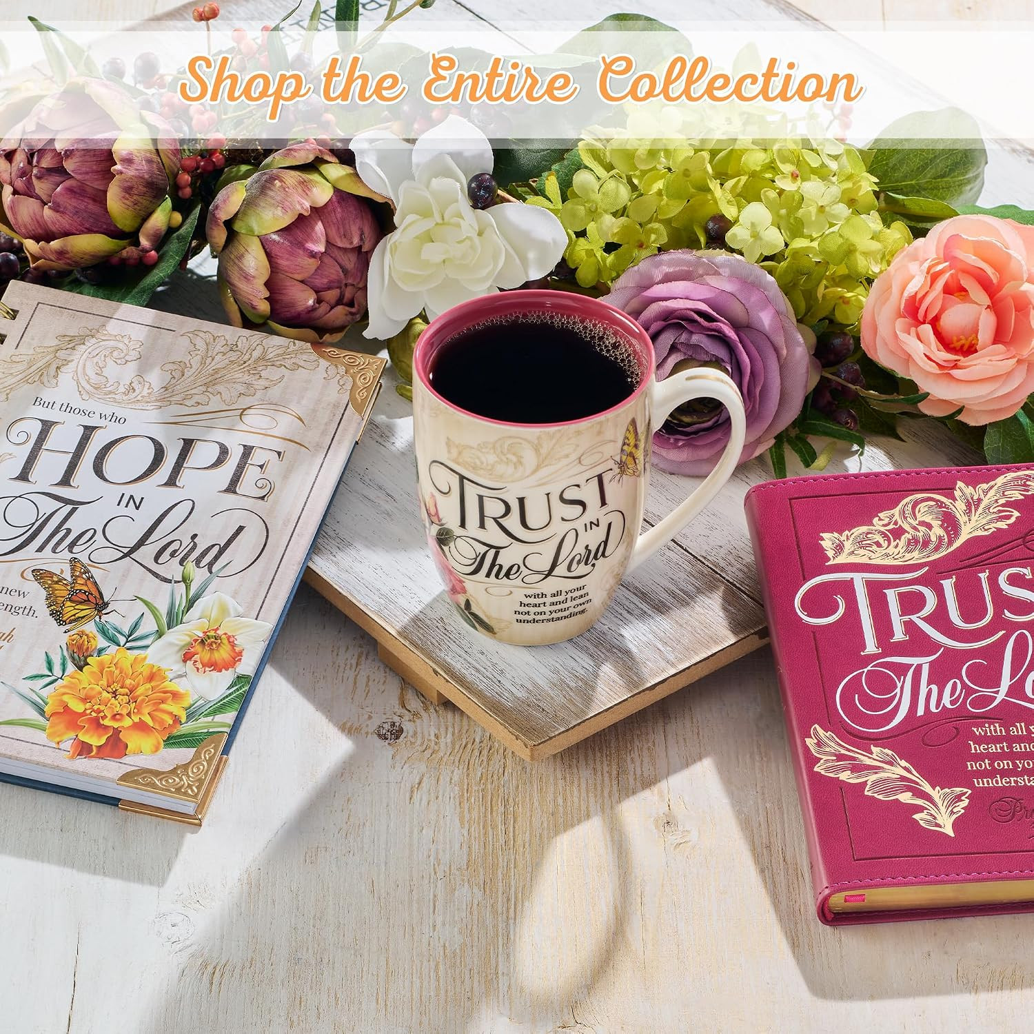 Pink Rose Floral & Yellow Butterfly Ceramic Coffee Mug – 12