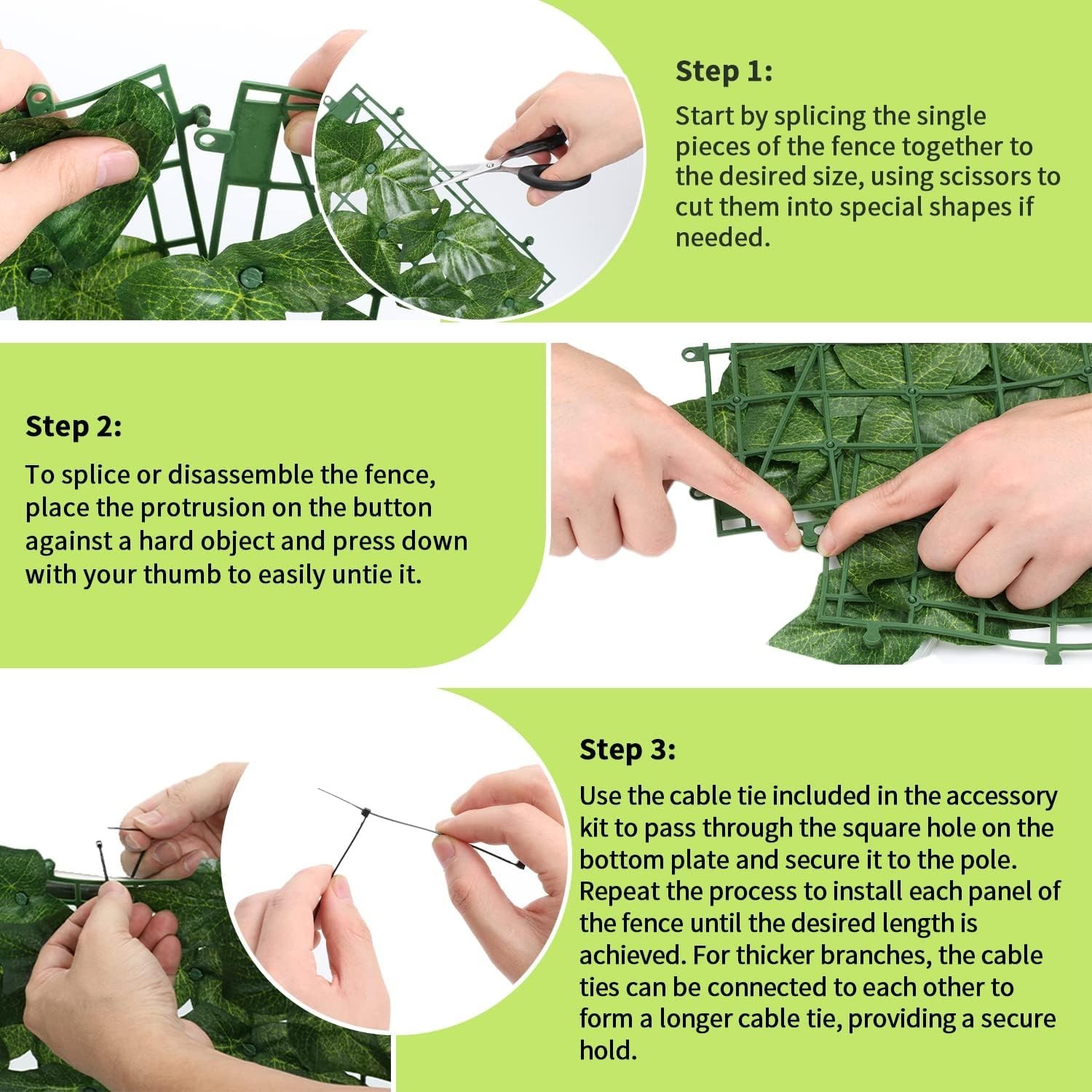 Lifelike Artificial Ivy Privacy Fence – Perfect for Gardens, Cafés, and Weddings