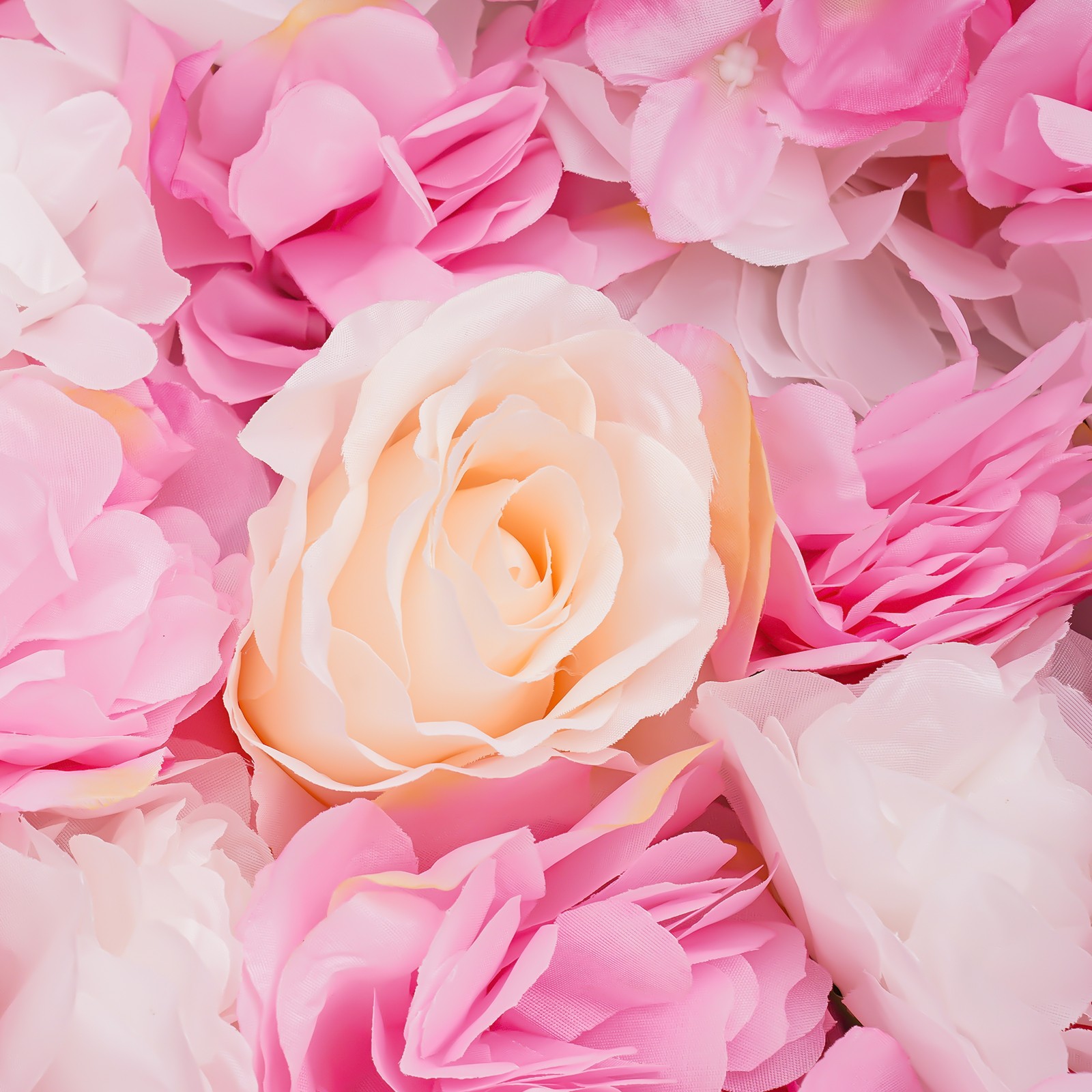 50*50*12cm Artificial Flower Wall Panel Flower Wall Mat Silk Rose Flower Panel