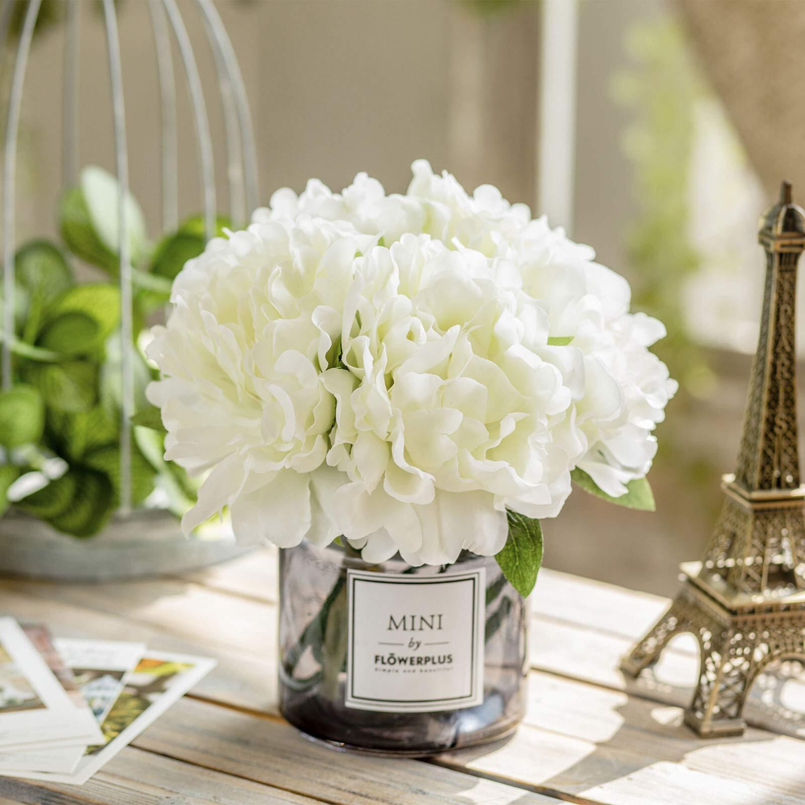 Moomass Artificial Hydrangea and Glass vase Decoration Ins Style Artificial F…