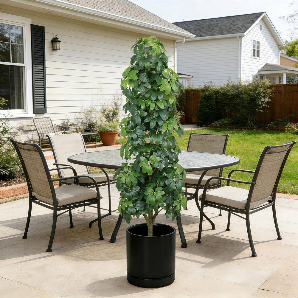 6 Ft. Green Realistic Faux Artificial Tree 1 PC in Black Pot for Home Office Bal