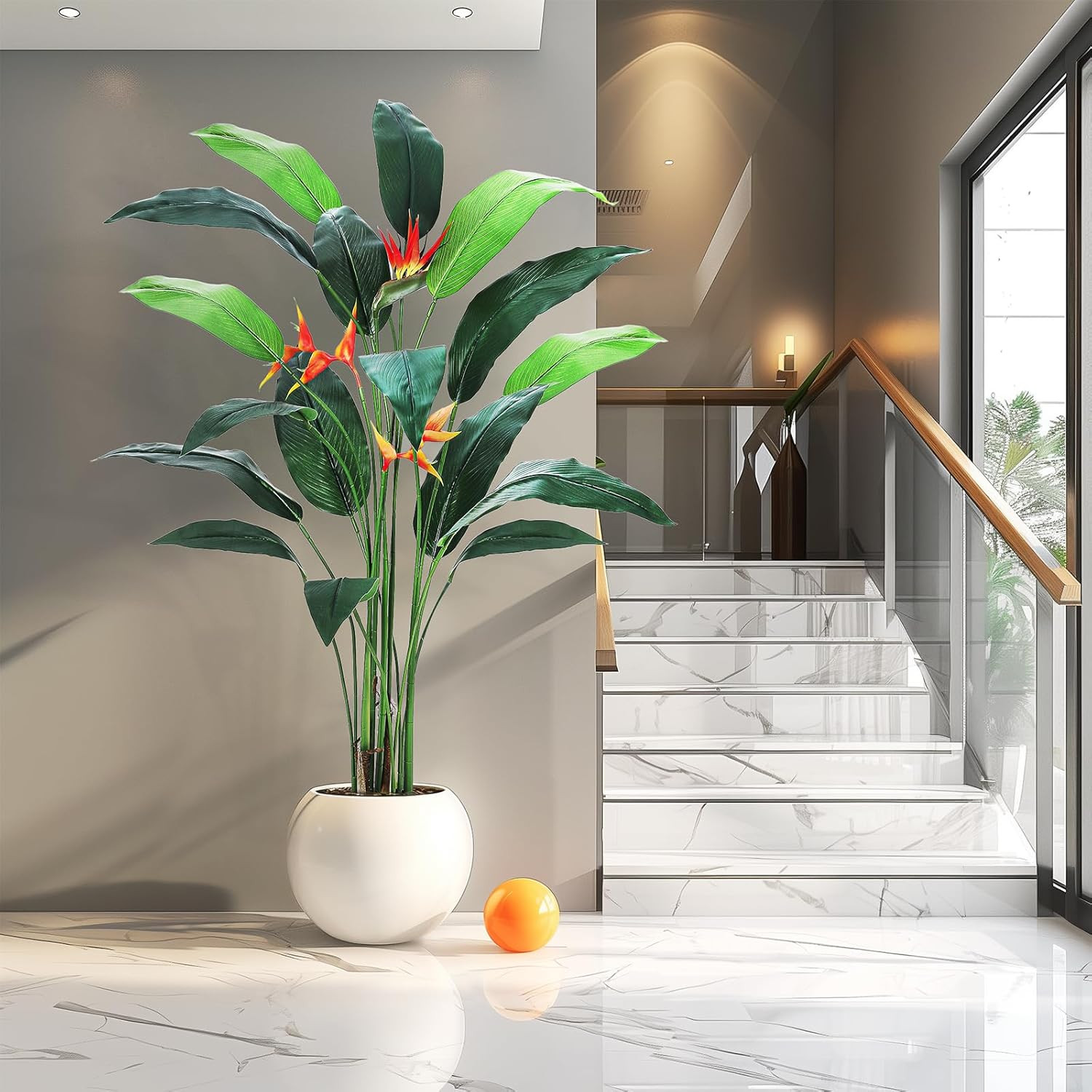 7ft Artificial Bird of Paradise Tree – Perfect Faux Plant for Home & Office