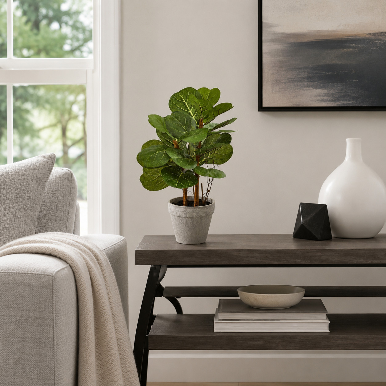 22″ Fiddle Leaf Artificial Plant