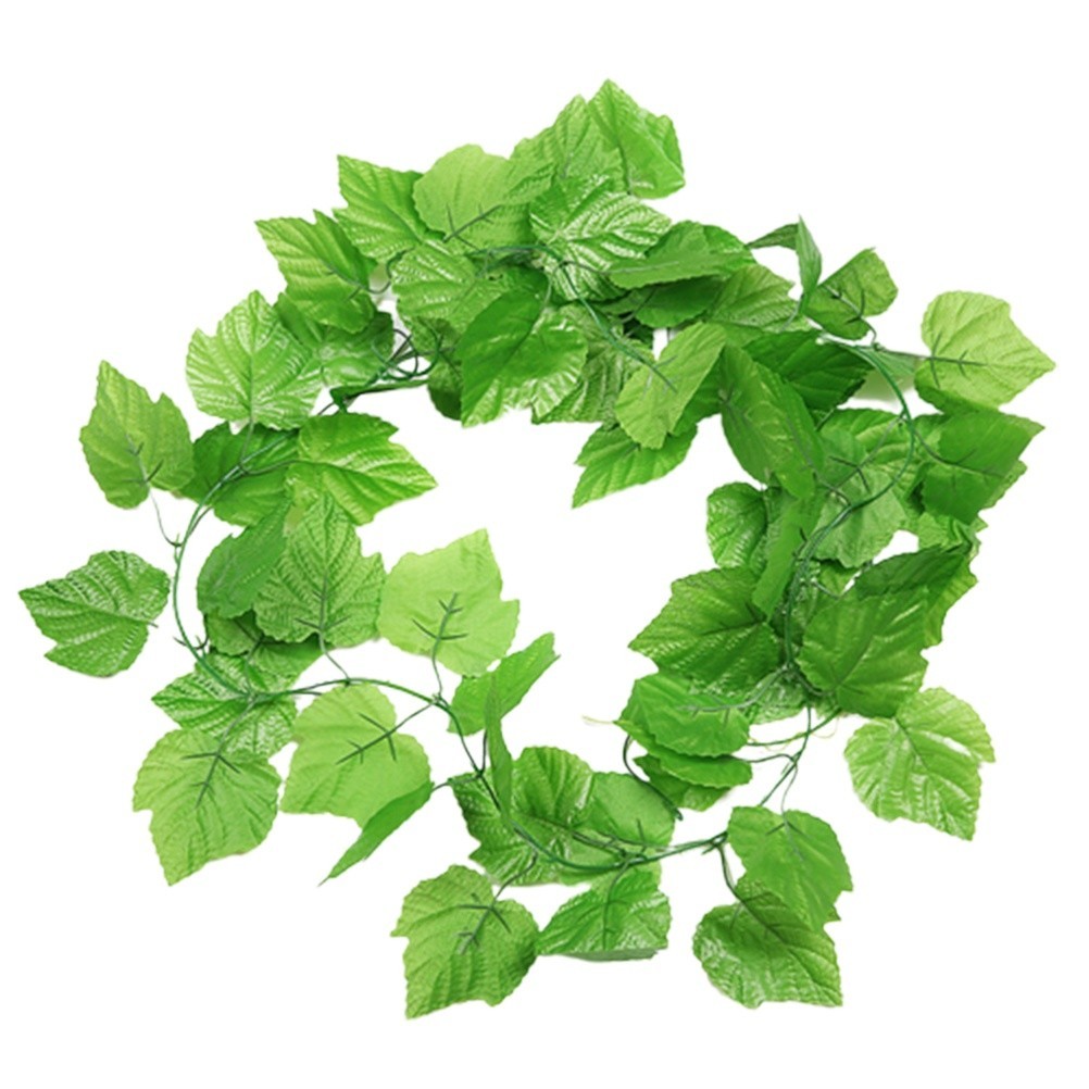 12Pcs Reusable Plastic Simulation Plants Faux Green Vine Ideal for Wedding Decor