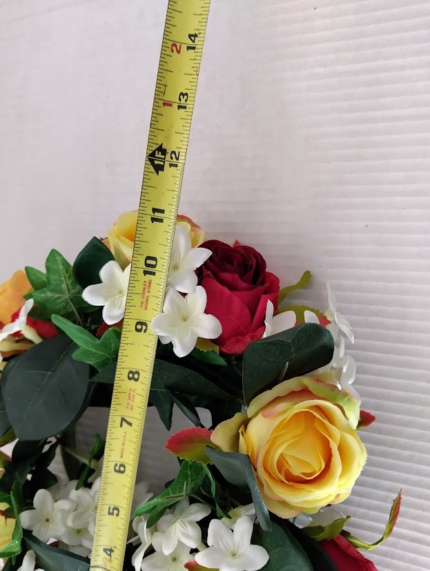 Rose candle ring for a 6″ pillar candle or cremation urn.