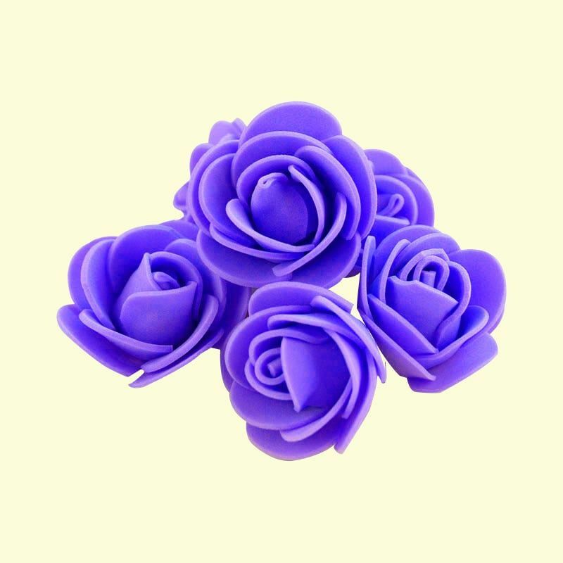 200-400pcs Artificial Foam Rose Head 3.5cm Flower For DIY Decor Valentine Gifts